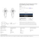 Brilliance NIB Haus of  .925 Silver Prong Set Diamond Floral Cross Stud Earrings Photo 6