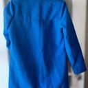 Venus Women’s U.S. Size 8 Blue Hidden Button Fully Lined Thigh Length Coat • GUC Photo 1