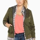 Torrid  Nylon Jersey Bomber Olive  Jacket Size 00 10 M Photo 0