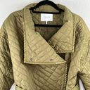 Frame  Quilted Drape Neck Nylon Belted Olive Green Oversized Jacket Size XS Photo 6