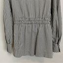 Houndstooth Vintage 70s  Jacket Women Dagger Collar Button-Up Black White Classic Photo 9