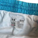 Under Armour  Women’s M Abstract Print Running Shorts Aqua Blue Lined Athletic Photo 1