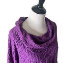 Habitat  Clothes To Live In‎ Crinkle Tunic Purple Cowl Neck Textured Women Size S Photo 9