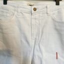 L'Agence NWT  Audrina High Rise Straight Jean in Blanc Worn Destruct - Size 32 Photo 5