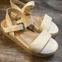 A New Day White Leather Platform Sandals Photo 0
