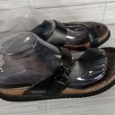 Buckle Black Mephisto Helen toe leather strap Sandals   women's 9 Photo 0