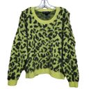 DKNY  Jeans Womens Animal Print LongSleeve Pullover Sweater Sz Large Photo 2