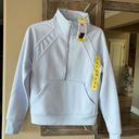 Danskin Half Zip Cotton Pullover Baby Blue Womens Small  Scuba Photo 4