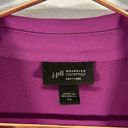 J.Jill  Wearever Easy-Care Pleated One-Button Top Purple Plum Size 2x Photo 6