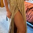 Gold Sequins Prom Dress Size 6 Photo 0