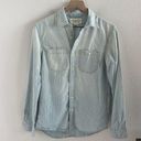 Ralph Lauren  Denim & Supply Top In Striped Chambray Front Button Long Sleeve S Photo 0