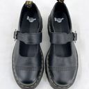 Dr. Martens Addina Platform Mary Janes Black Leather Flower Buckle Shoes Size 9 Photo 0