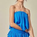 Mustard Seed Blue Strapless Romper Dress Photo 0