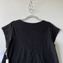 Caslon  MODAL Embroidered t-shirt top tee Black SMALL short sleeve Photo 4