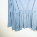 Daytrip Buckle Baby Blue Off The Shoulder Thermal Babydoll Top Photo 4