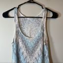 Blu Pepper  Cream & Blue Geometric Tank Top Sz S Photo 1