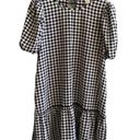 Divided H&M  Gingham Check Black and White Babydoll Dress Short Sleeve NWT Medium Photo 0