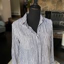 Velvet Heart 5/$20  White Black Abstract Stripe Blouse Size S Photo 2