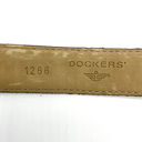 Dockers  Womens M Colorblock Belt Western Brown Red Black Leather Brass Photo 5