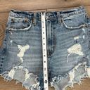 Abercrombie & Fitch  High Rise Mom Distressed Blue Jean Shorts Size 27 Photo 5