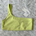 Good American  Scuba Hot Shoulder Bikini Top in Key lime001 size 1/Small Photo 0