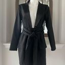 Pretty Little Thing  Satin Lapel Tie Waist Pocket Detail Blazer Dress Size 8 NWT Photo 6