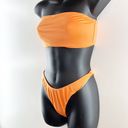 Naked Wardrobe  Strapless Tube Bandeau High Cut Cheeky Bikini Orange Medium Photo 4