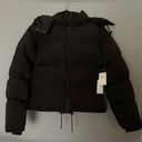 Good American NWT  Black Puffer Jacket Removable Hood Size 2XL Photo 2