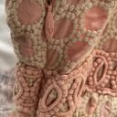 Juicy Couture Pale Pink Crochet Detailing A-line 100% Cotton Lined Mini Dress, size 0 Photo 11