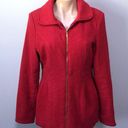 Rampage  Red Pea Coat Medium Belk Zip Up Photo 0