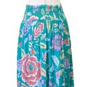 Rachel Zoe NWT  Maxi Skirt Aqua Coral Tropical Floral Button Front Size Small NEW Photo 8
