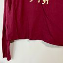 Treasure & Bond Women’s NYC Cheetah Long Sleeve Tee Burgundy Size Large NWT Photo 2