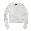 Banana Republic  Luxuriously Soft White Faux Wrap Front V-Neck Sweater size XS Photo 2