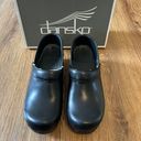 Dansko Black Platform Clogs Mules Slip On Shoes Photo 5