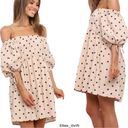 Petal and Pup  Beige with Navy Blue Polka Dots Mini Tunic Dress Size 6 Photo 1