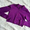 Bo+Tee  Purple Half Zip Cropped Workout Top Size XS Photo 0