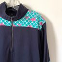 Simply Southern  Turtles Whale Quarter Zip Pull Over Long Sleeve Shirt Blue Small Photo 2