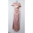 Vince Camuto  Sateen Blush Off Shoulder Evening Gown Photo 11