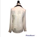 The Limited  Blouse Top Sheer Off White black XS workwear Business Office Photo 3