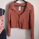 Sophie & Sage Chunky Wide Ribbed 2 Button Crop Cardigan with Wide Collar Size undefined Photo 7