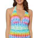 Bleu Rod Beattie  Tankini Top Swim Tie Dye Day Tripper Beach Halter Size 4 NWT Photo 0