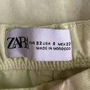 ZARA  Yellow Green Cargo Pants With Pockets Sz 0 Photo 7