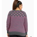 Torrid  polka dot striped sweater Photo 2