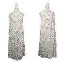 Well Worn  Countryside Floral Linen V-neck Ruffle Tie Waist Maxi Dress Size S Photo 4