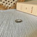 Vintage “Eritrea” Silver Floral Pinkie Ring 4.5 Gunmetal Whimsigoth Neutral Gray Photo 8