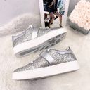 Jimmy Choo  Platinum Glitter & Crystal Osaka Sneakers Photo 6