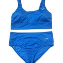 Nike Pacific Blue Midkini & High Waisted Bikini 2-Piece Swim Set Sz XL Women Photo 0