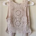 BCBGMAXAZRIA beige crochet vest Photo 1