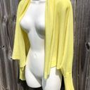 Carlisle  Collection Small Cashmere Cardigan Sweater Top Open Yellow Long Sleeve Photo 2