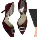 Michael Kors  Shirley Crystal Embellished Pumps d'Orsay Dark Red Size 8M Photo 0